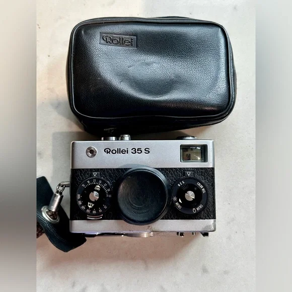 vintage Rollei 35S camera & accessories